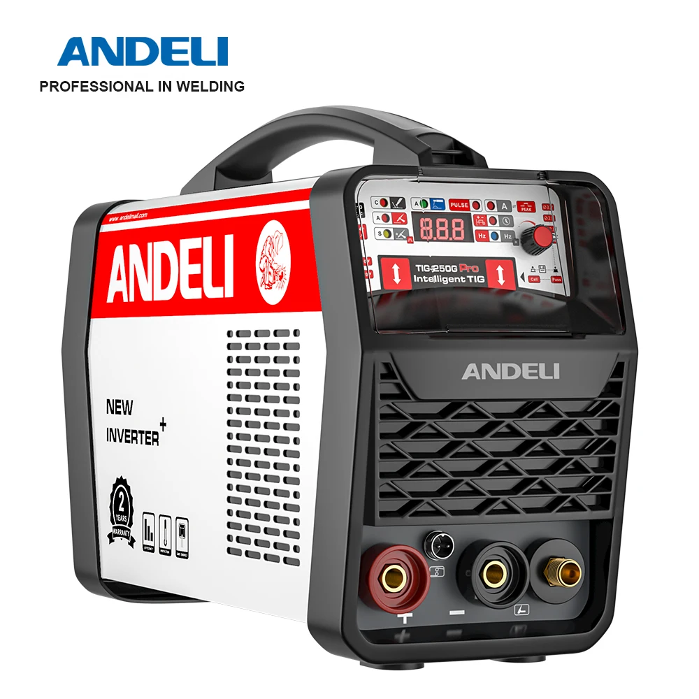Andeli-多機能溶接機TIG-250G Pro,ホット/コールド/ママ/クリーン/tigパルス,5 in 1,igbt,インバーター,12  110/220v