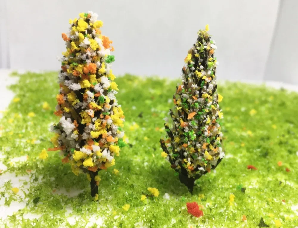6.5cm Ho Scale Plastic Miniature Model Trees For Building Trains Railroad Wargame Layout Scenery Landscape Diorama Accessories 3
