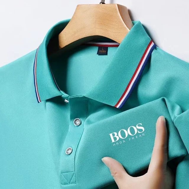 Summer Fashion New Men's Short Sleeved Designer Exquisite Three-dimensional Embroidery POLO Breathable Lapel Business T-shirt 1