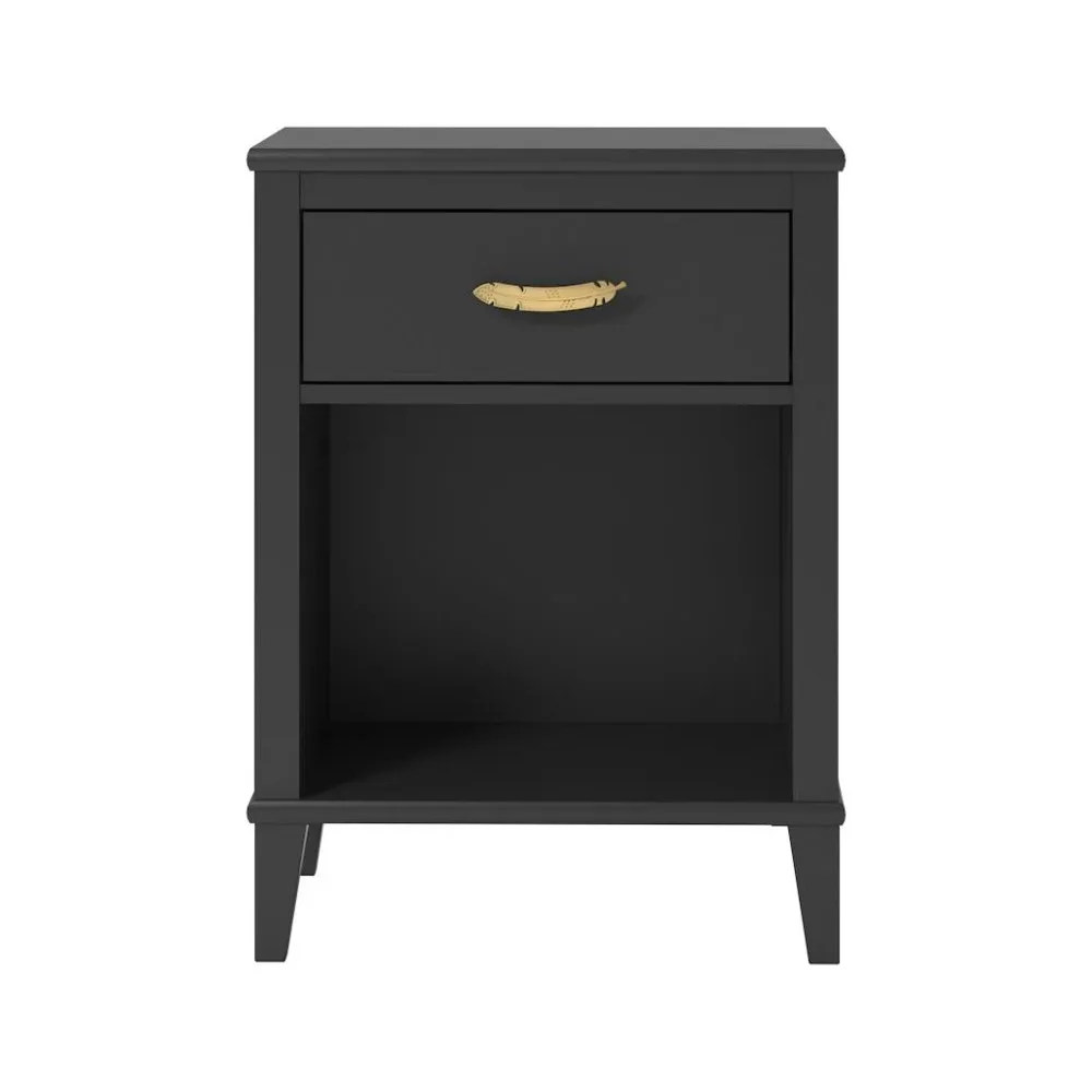 

Bedside Cabinet Bedroom Furniture Children Seeds Monarch Hill Hawken Nightstand, Black