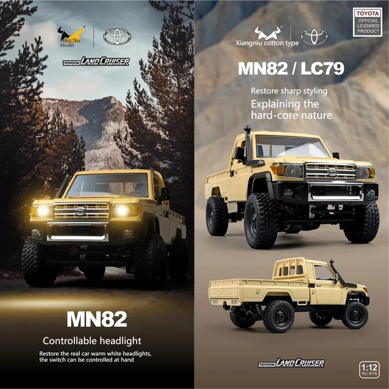 1:12 Rc Car Mn Model Mn82 Retro Full-scale Simulation Lc79 RTR 2.4g 4WD 280 Motor Remote Control Pickup RC Truck Model Car Toys 3