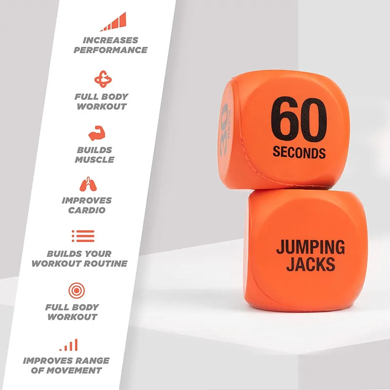 Fitness RY1051 Exercise Dice for Workout Fun Fitness Decision Dice Switch Up Training Routines HIIT and Exercises Home and Gym 5