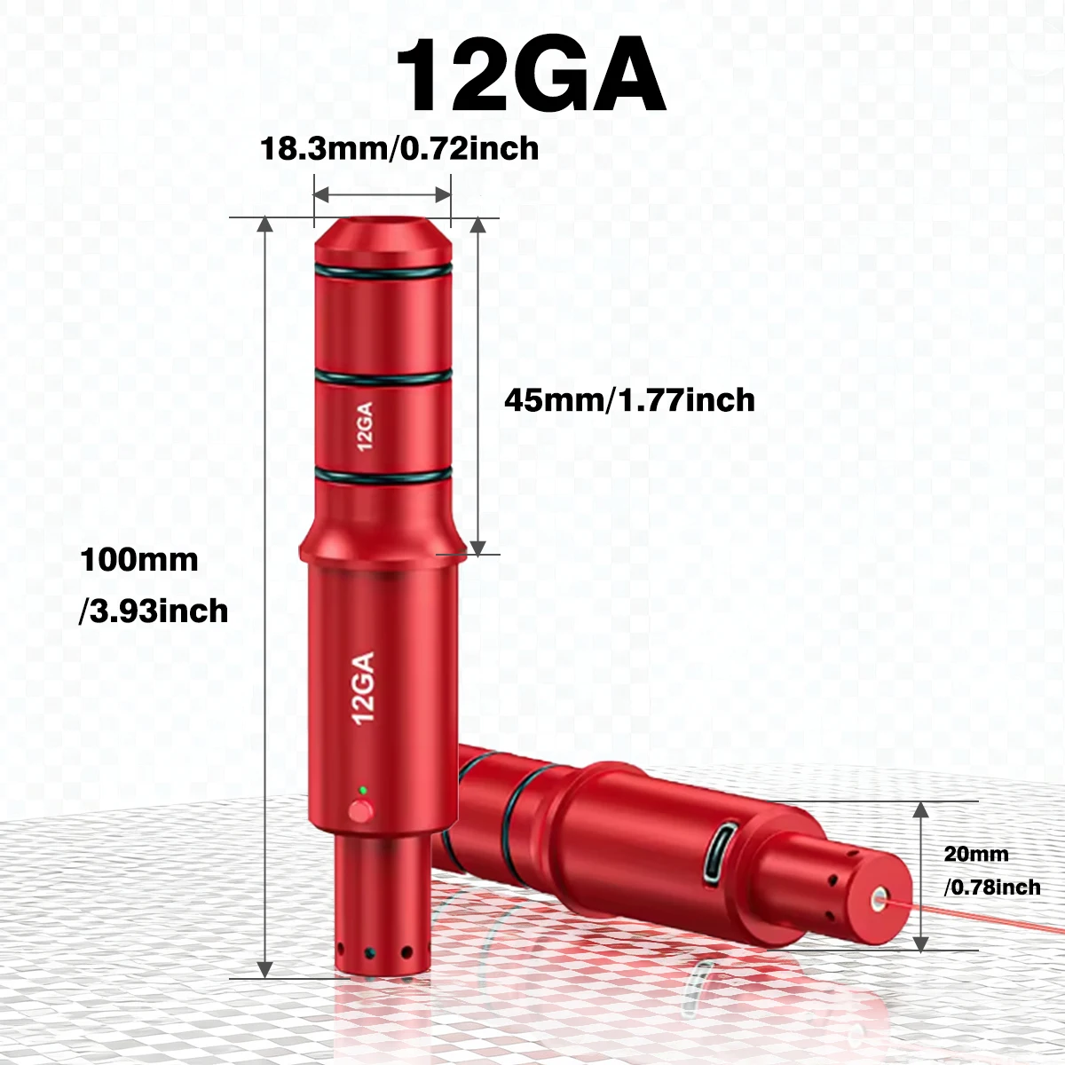 22LR 22 LR 40S&W 30-30 .25 .27 7mm 6.5mm 177 7.62 300win 12GA 45ACP 223rem 9mm Laser Training Bullet Bore Sight Dry Fire Laser