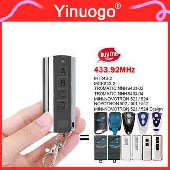 NOVOFERM 522 502 NOVOTRON 504 512 524 TROMATIC MNHS433 MTR43-2 MCHS43-2 차고 문짝 리모컨, 433.92MHz 롤링 코드