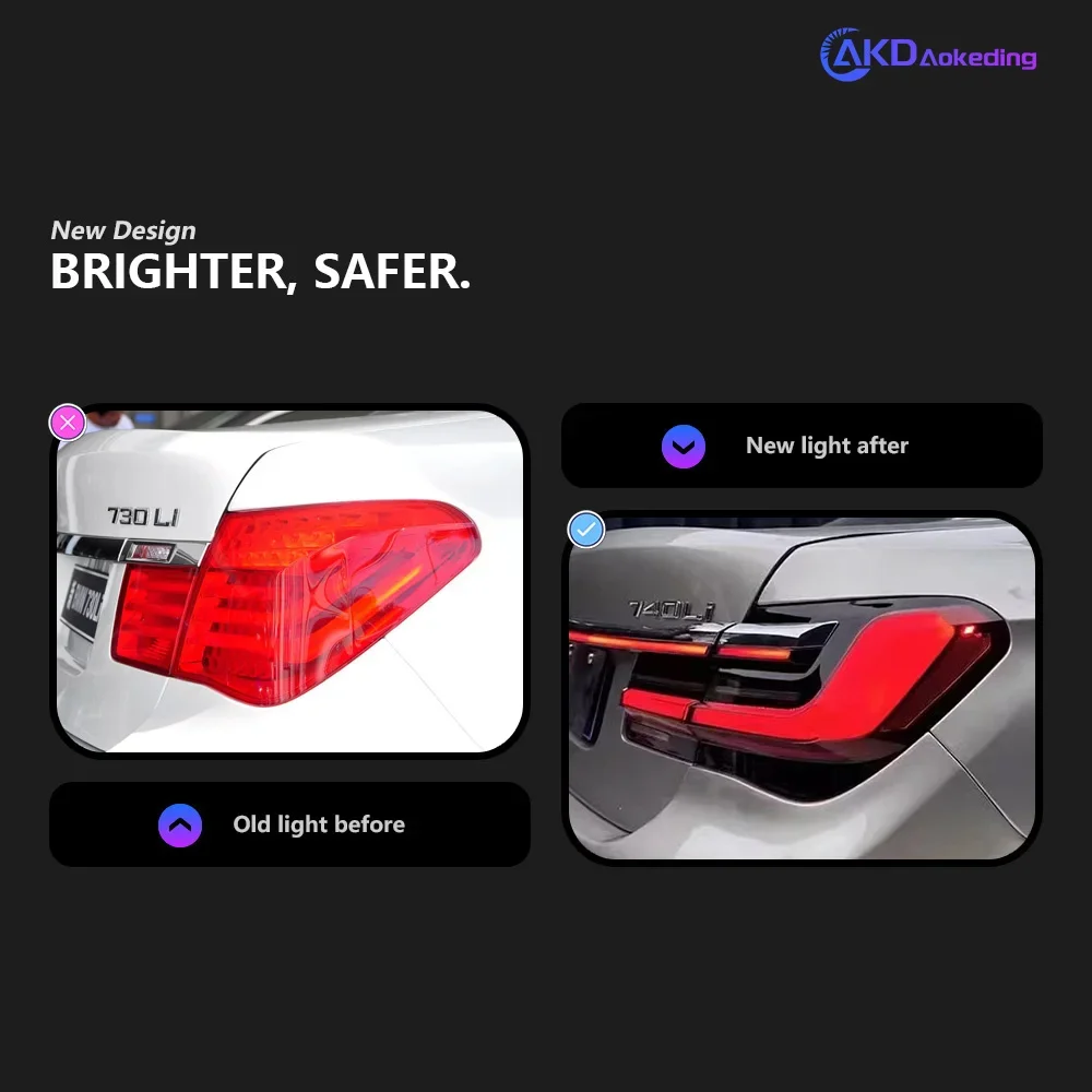 AKD Car Styling for BMW F02 LED Tail Light 2009- F01 Rear Lamp 730i 740i 750i Rear Fog Brake Turn Signal auto Accessories