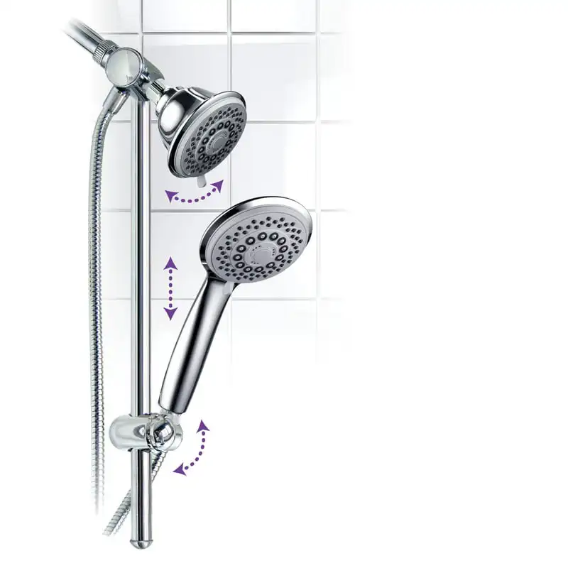 

3-Way Fixed/Handheld Shower Combo, Chrome душ Showerhead Shower hose Cat shower лейка для душа Ducha para baños