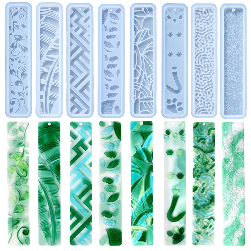 Glue Mold Bookmark Mold With 20 Tassel Bookmark Mold Kit Bookmark Epoxy Resin Casting Mold For Diy