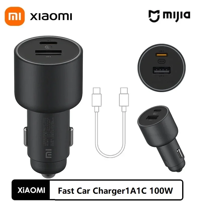 Xiaomi 100W Dual Port Quick Charge Wireless Car Charger with LED Power Indicator