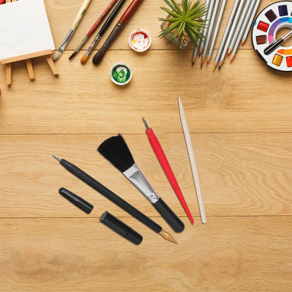 10Pcs 스크래치 페인팅 펜 세트 예술가를 위한 다용도 스크래치보드 스크래핑 도구 미술 프로젝트 및 공예 드로잉