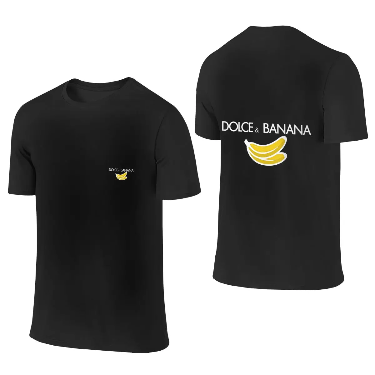 

Dolce And Banana Men's Short Sleeve T-shirt Round Neck 100% Cotton T shirt S-6XL