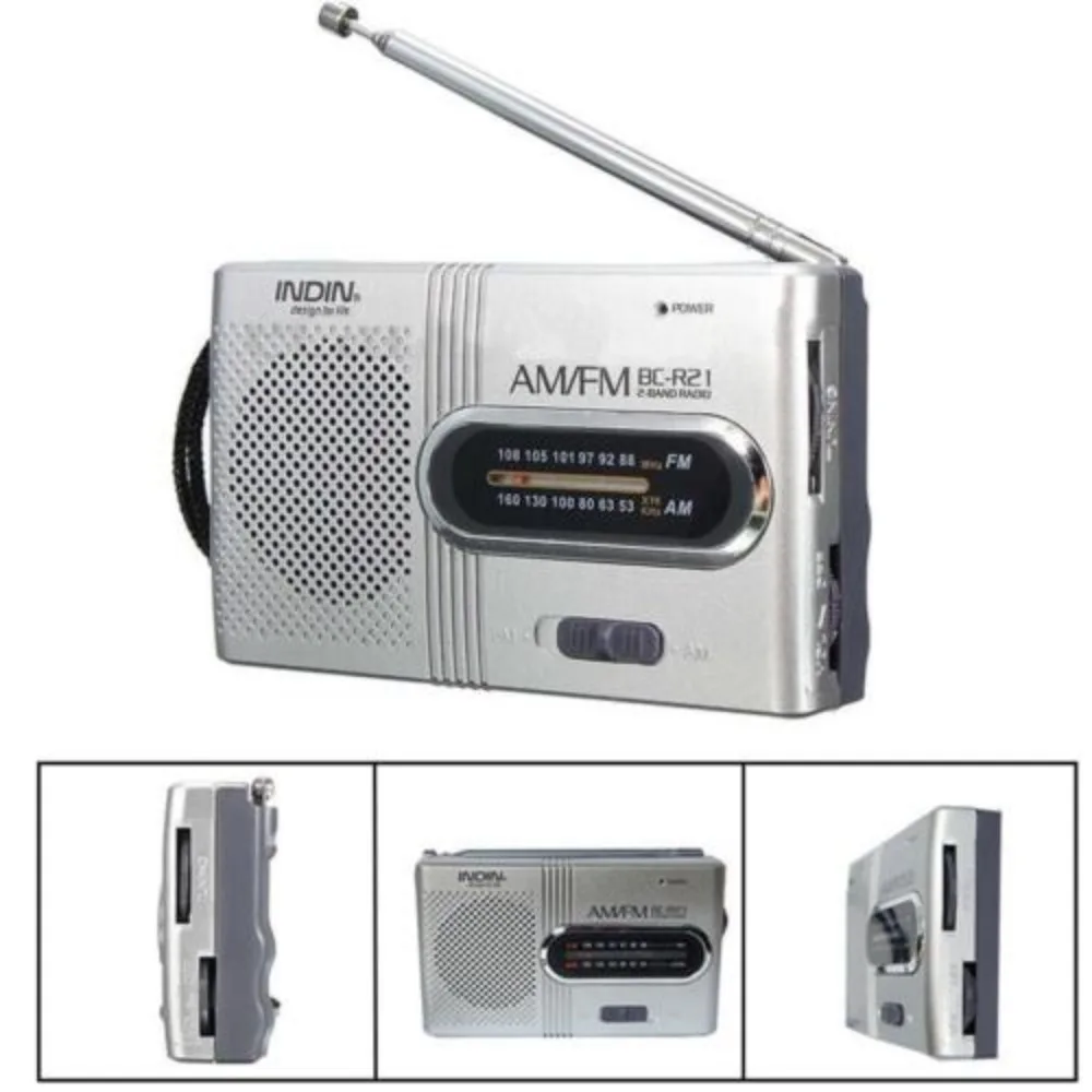 Portable Mini Pocket Radio AM/FM Stereo Slim Radio Built-in Speaker Battery Operated Telescopic Antenna Radio Elderly Travel - 5