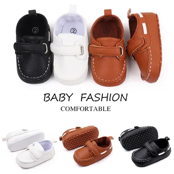 Scarpe in pelle per ragazzi appena nati per matrimoni per feste Mocassini piatti formali per bambini Mocassini morbidi slip-on Scarpe per bambini Mocassini 1