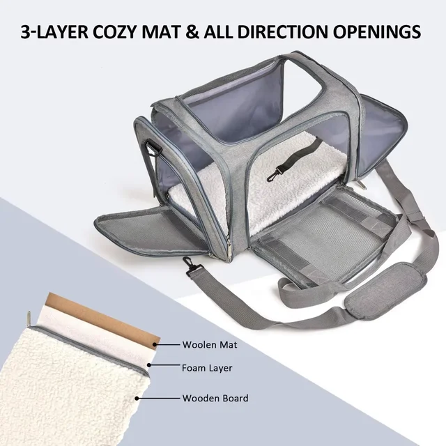 Portable Mesh Shoulder Bag  For Pets Cat Carrier Bags Outgoing Travel Pets Handbag Transport Bag Breathable 4