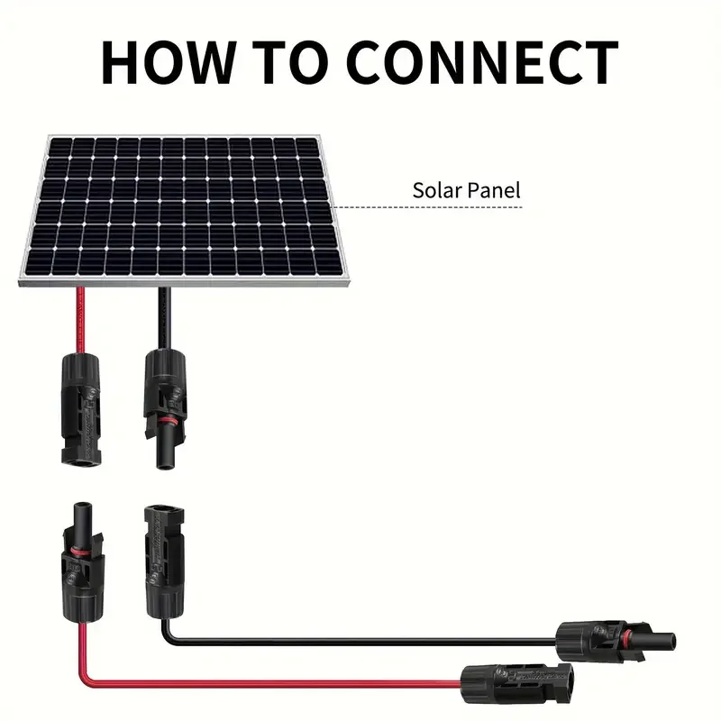 236inch/6M Solar Panel Extension Cable 14AWG Solar Extension Cable Kit Female Male Connectors for RV Power Station