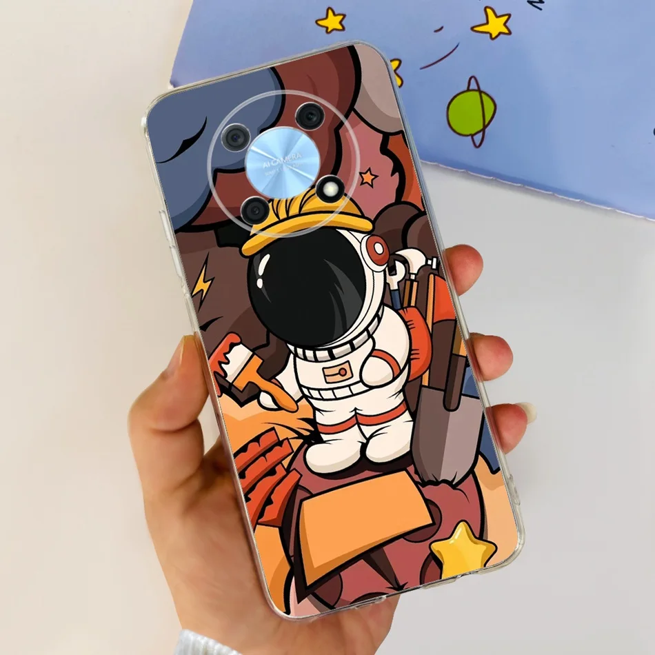 Elegant Printing Soft Silicone Clear TPU Slim Phone Case