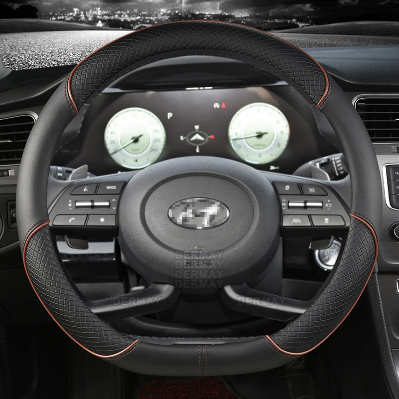 Steering Wheel Cover PU Leather Auto Accessories for Hyundai i20 i30 i40 ix35 ix25 Tucson Accent Kona Sonata Coupe Santa fe