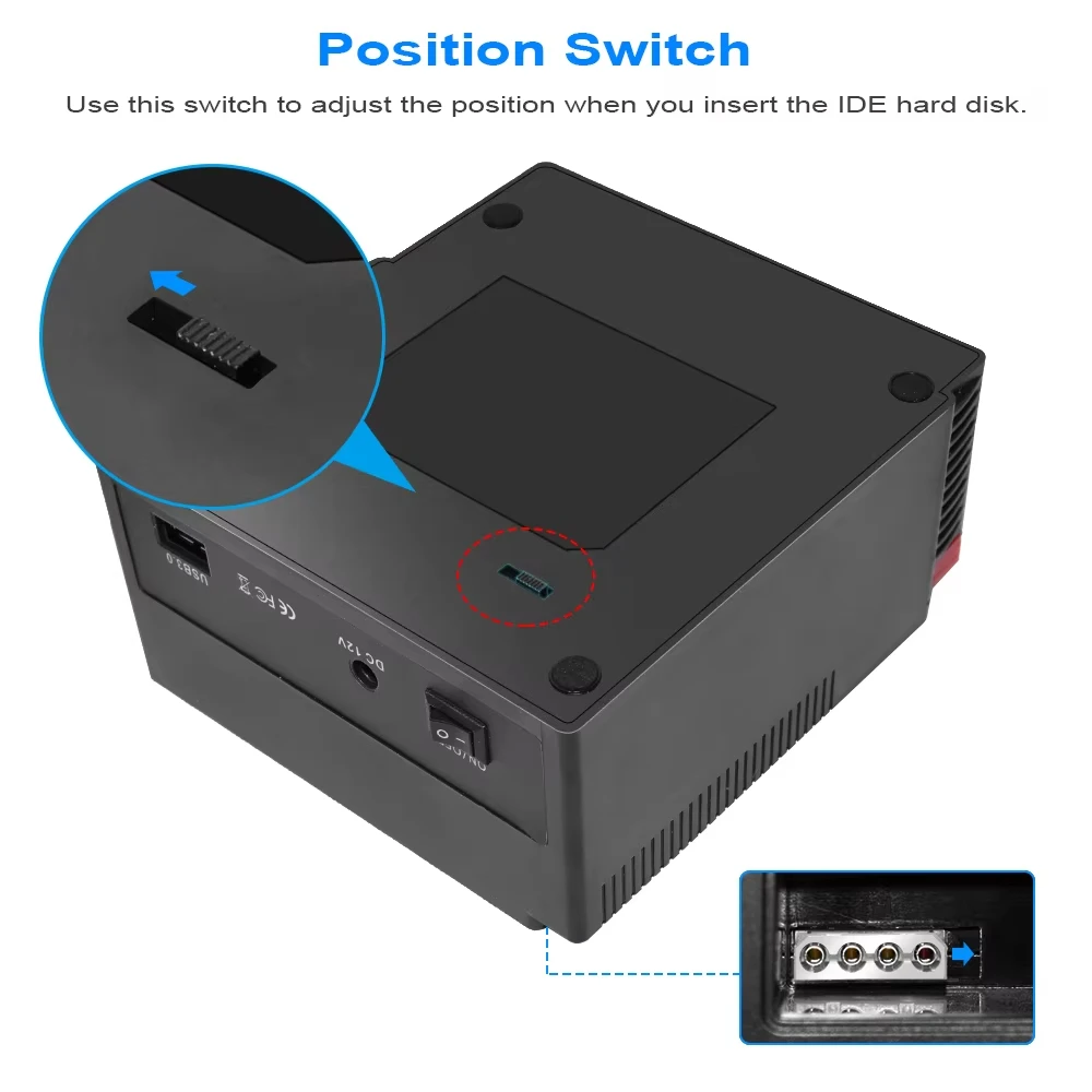 DeepFox 2.5/3.5" SATA IDE HDD Docking Station Clone USB 2.0 HDD Hard Drive Disk Docking Station Card Reader Hub with OTB/OTC