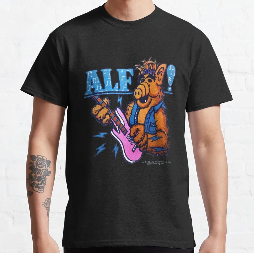 Alfie Y2K Kleidung 80er Jahre Cartoon Grafik T-Shirts 90er Retro-Stil Alien ALF Charakter TV-Show Unisex T-Shirt Erwachsene alle Größen S-6XL