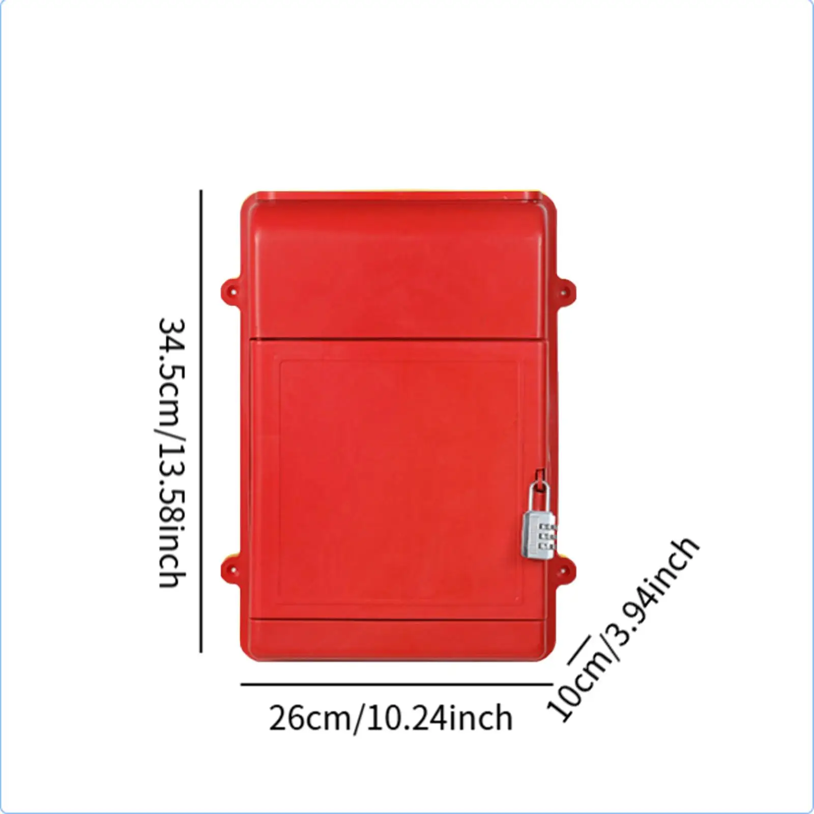 Wall Mounted Mailbox with Combination Lock Letter Box Multipurpose 34.5x26x10cm Ballot Box For Home Office wall mounted mailbox locking mailbox