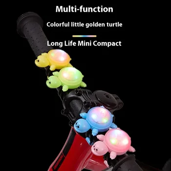 Fanale posteriore per tartaruga per bicicletta LED colorato ciclismo MINI luce impermeabile MTB strada notte guida lampada di avvertimento di sicurezza accessori bici