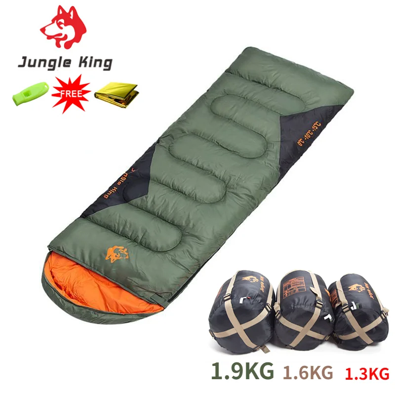 

JUNGLEKING CY0904 Camping Sleeping Bag Ultralight Waterproof 4 Season Warm Envelope Backpacking Sleeping Bags for Outdoor Hiking