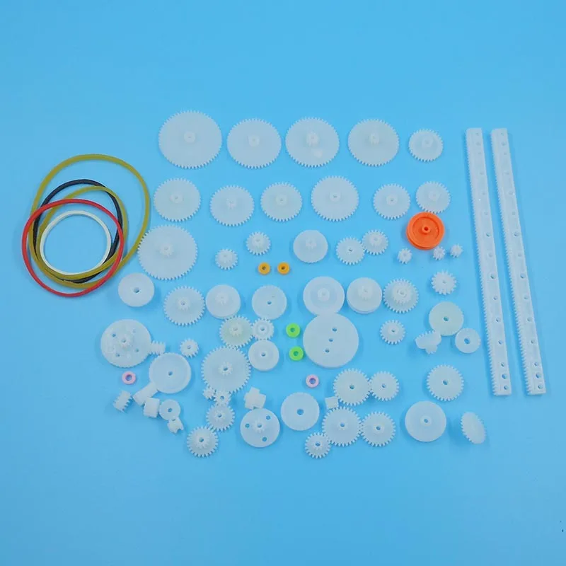 Mixed 75pcs Gear Bag Kinds of Plastic Gear Bag Technology Making DIY Model Toy Car Model Boat Robot Assembly Accessories
