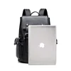 New Fashion Backpack Men Luxury Solid Leather Men's Backpack Business Travel Laptop Backpack Male High Capacity School Bag 5
