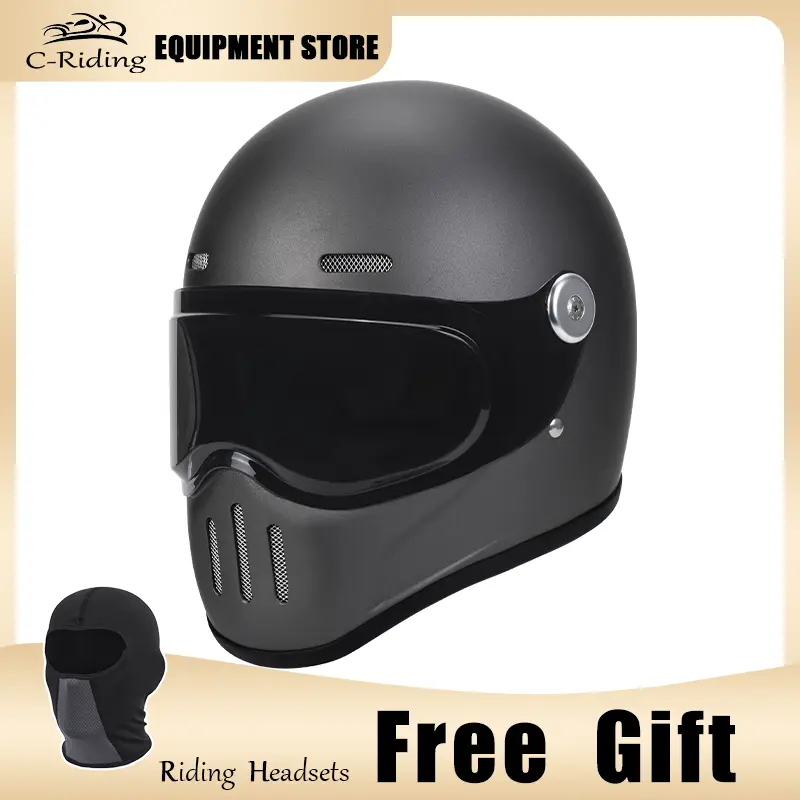 C-Ridng Genuine Carbon Fiber Adventure DOT Certified Modular Design Style Full Face Motorcycle Helmet with Dark Detachable Lens - Image 12