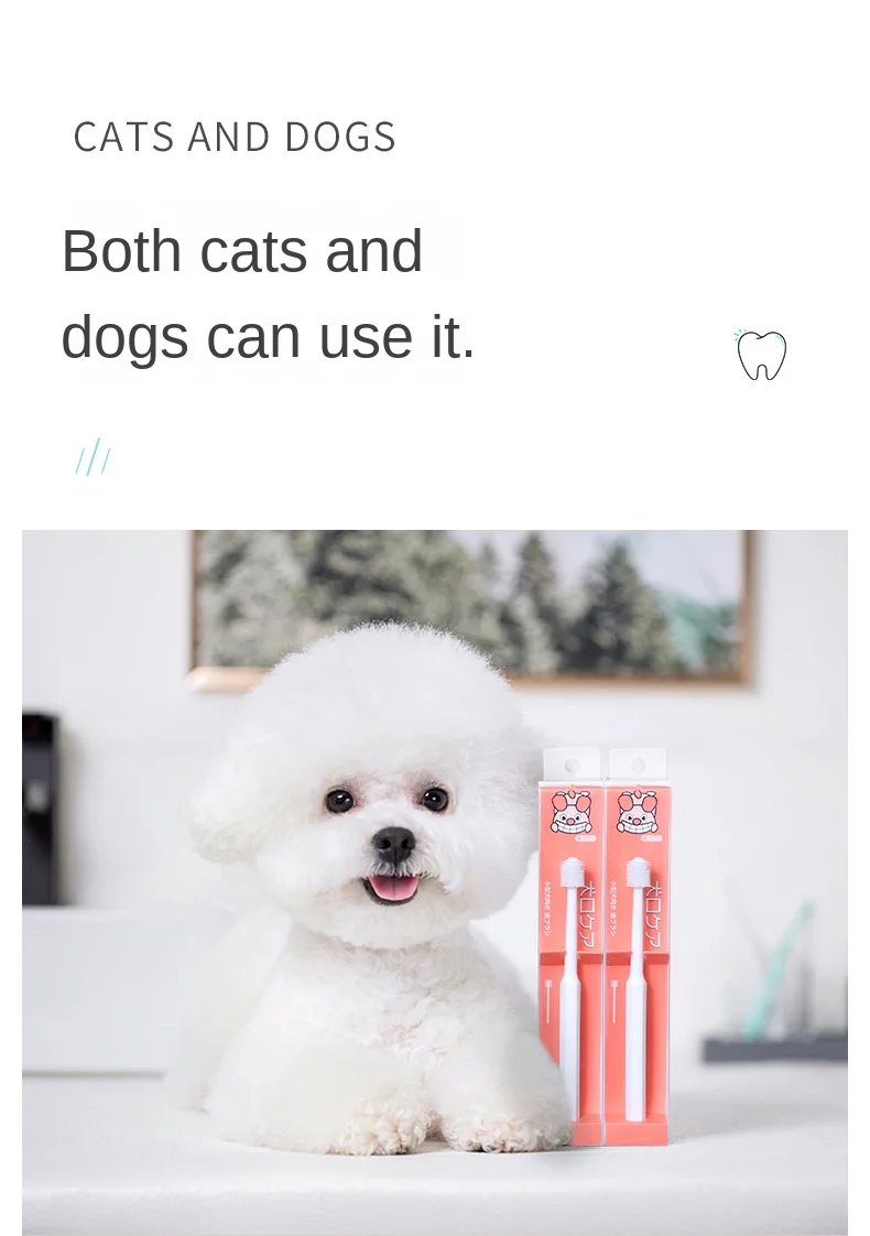 Super Soft Tooth Brush 360 ° Oral Cleaning Pet Toothbrush Remove Bad Breath Tartar Tooth Brush Dog Cat Oral Care Mouth Clean NEW