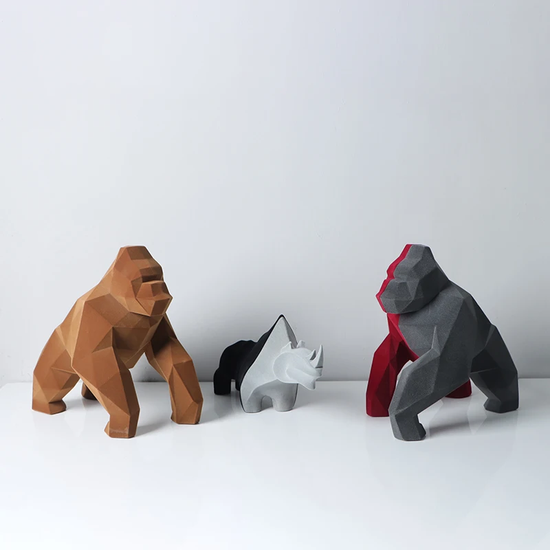 

Gorilla Resin Flocking Ornaments, Cartoon Color Matching Statue, Living Room, TV Cabinet, Children's Room, Desktop Decorations