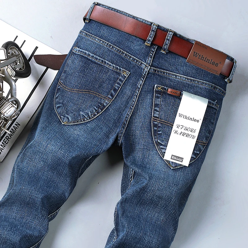 Men Jeans Stretch Denim Trousers