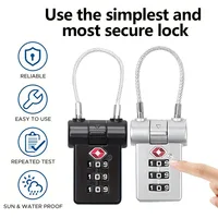 Таможенный кодовый замок TSA для дорожного багажа, сменный черный замок с паролем, контрастный дизайн, 3-значный комбинированный замок