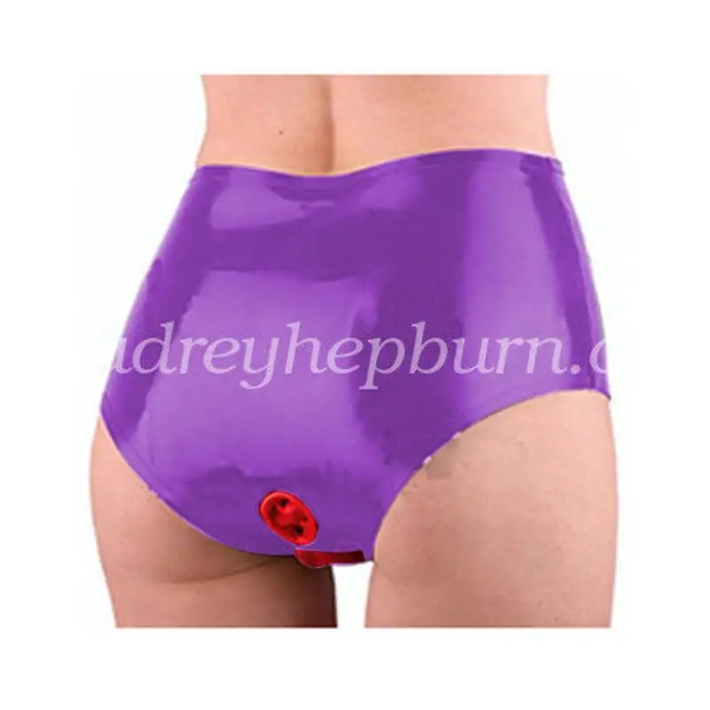 

Cool Latex Rubber Handsome Bodysuit Catsuit Ganzanzug Sports Purple and Red shorts Halloween XS-XXL