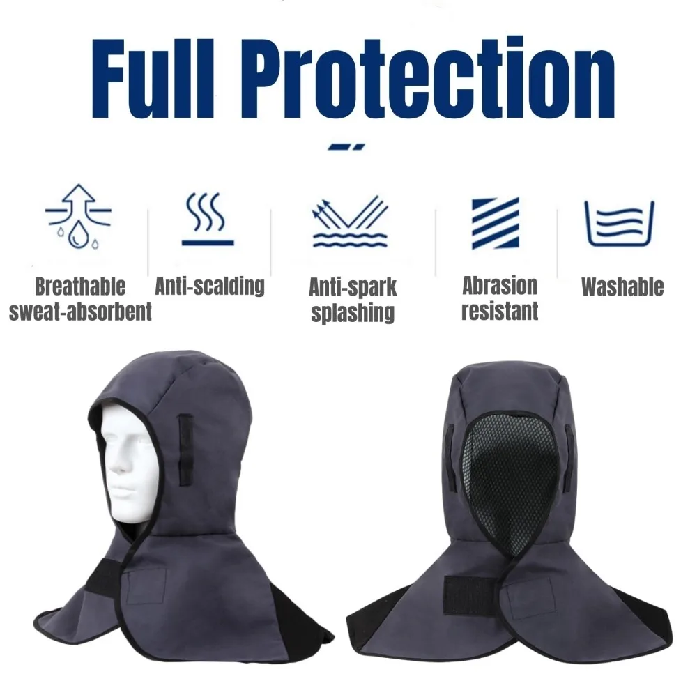 welding hood HotFull protective welding hood for men washable breathable welding neck cover flame-retardant protective cap for welder