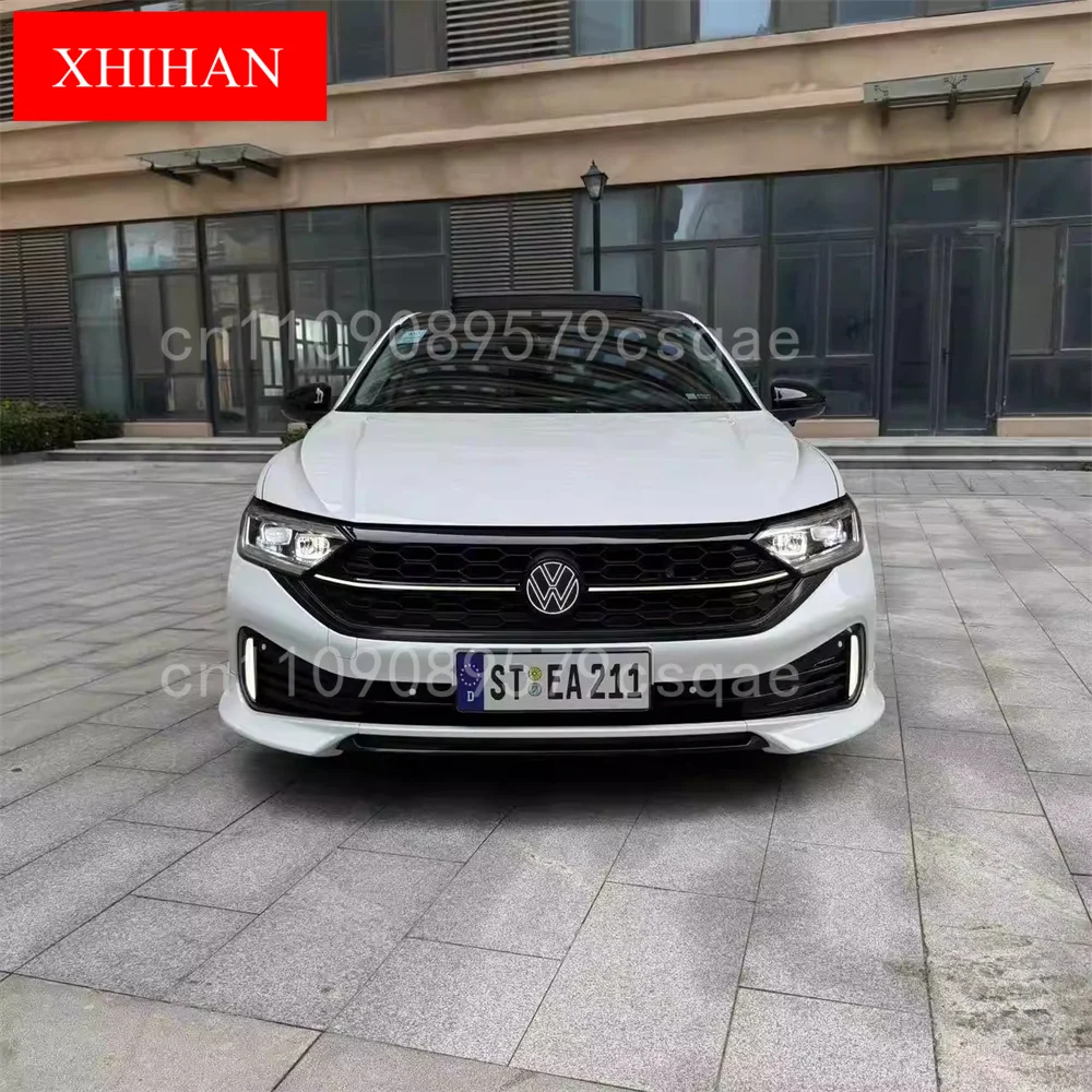 폭스바겐 vw 사기타르 제타 23-25 개조용 화이트 라이트 그릴 네트 라디에이터 자동차 액세서리용 전면 범퍼 그릴 (라이트 포함)