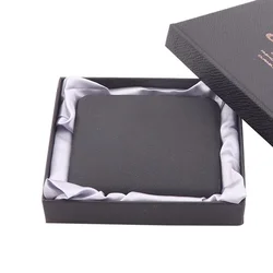 Elegant Vintage Metal Cigarette Case with Gift Box - Pocket Storage (Black)