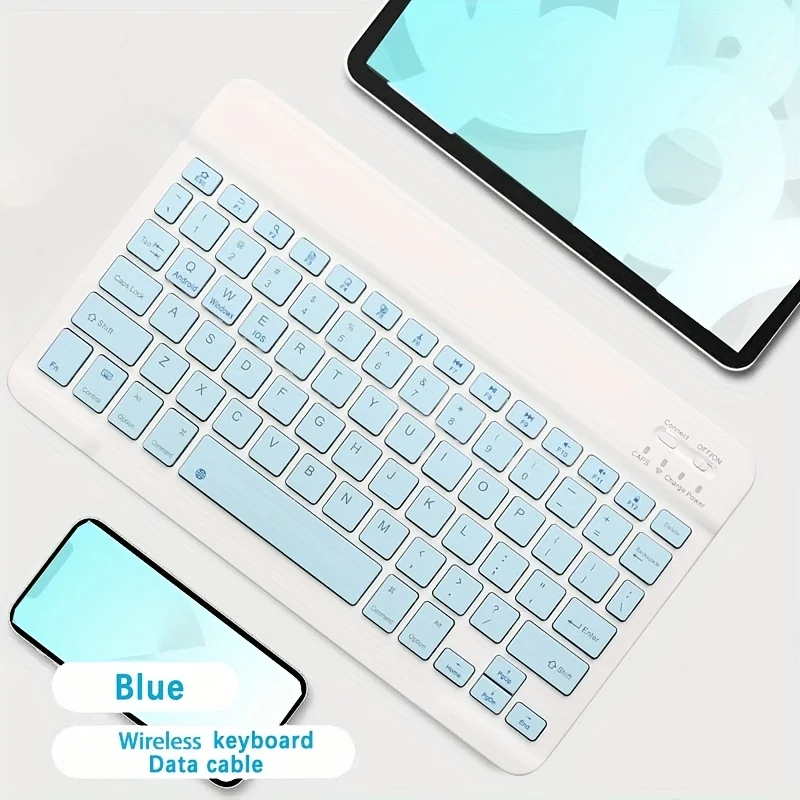 Ultra-Thin Rechargeable Bluetooth Keyboard - 78-Key Portable Design
