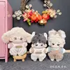 10cm cotton doll winter loop down sweater with shoulder strap pants set, cute doll changing outfit 5