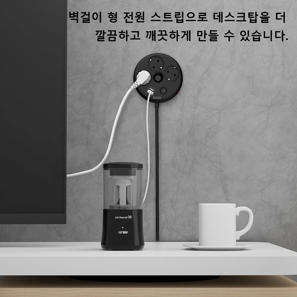 NTONPOWER 3 AC 콘센트 전원 스트립 다용도 스마트 홈 연장 코드, 여행 네트워크 필터 용 휴대용 전기 소켓