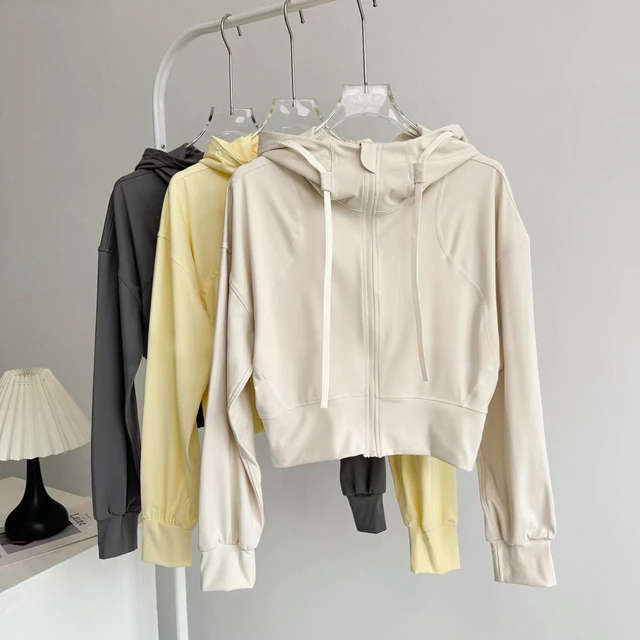 Women's Quick-Dry Loose jacket Hooded Fitness Coat Long Sleeve Sports Jacket for Running Yoga Training Tight Shirt Sport Jacke
