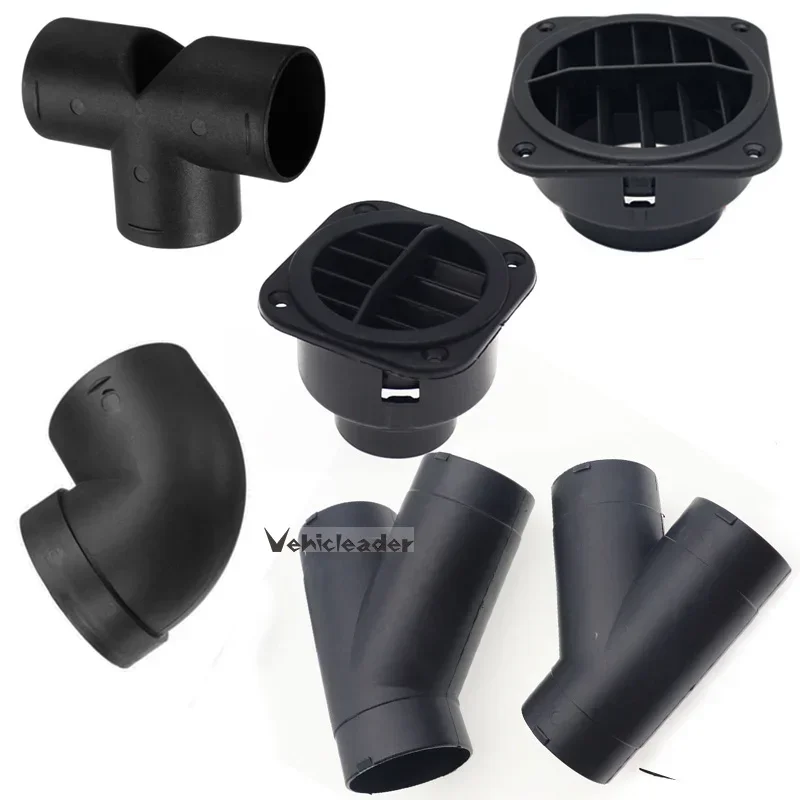 42mm/90mm/60mm/75mm Air Vent Ducting T Y L Piece Elbow Pipe Outlet Exhaust Connector Joiner For Webasto Diesel Parking Heater for heater duct connector