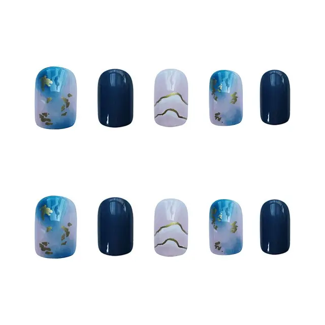 24Pcs-Box-Sweet-Short-Round-Square-Head-False-Nail-Art-Full-Cover-Detachable-Artificial-Fake-Nails jpg