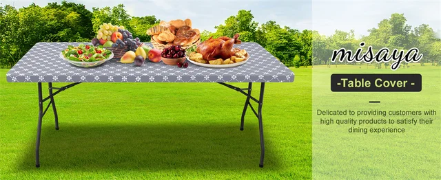 Tovaglia Impermeabile Rettangolare Con Bordo Elastico Dremisland - Vinile Con Flanella, Grigia, 183x152 Cm - Foto 7