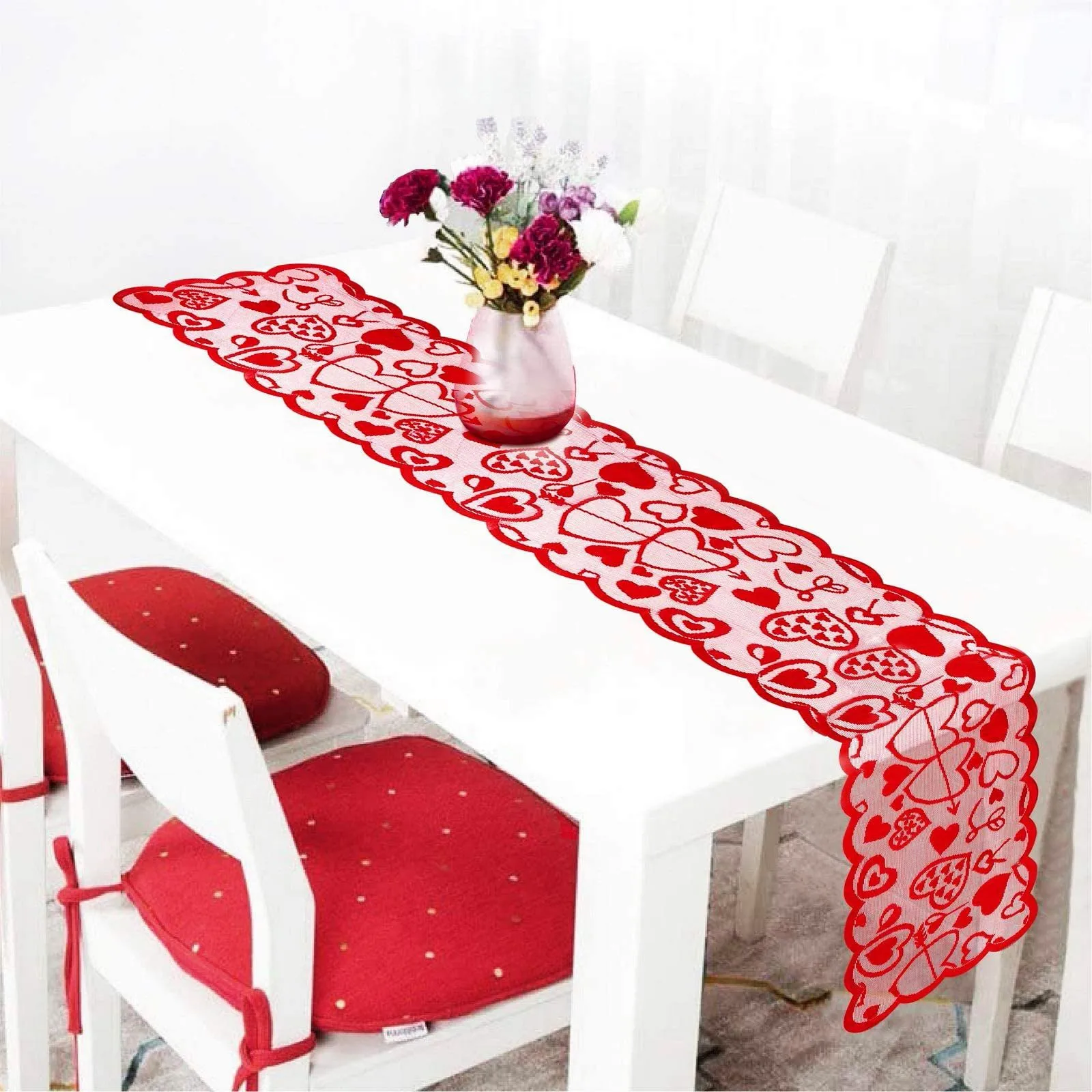 

Valentine'S Day Tablecloth Kitchen Table Decoration Set Valentine'S Day Decorations Home Wedding Anniversary Party Home Decor