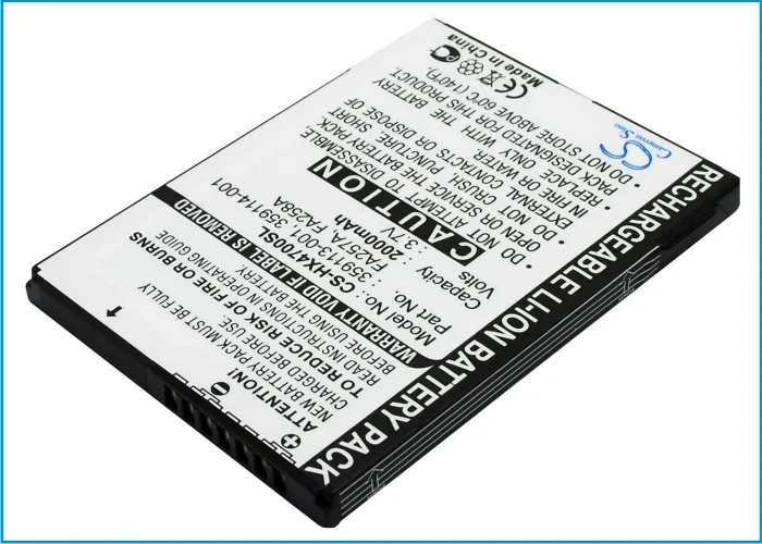 Batteria Cs 2000Mah Per Hp Ipaq Hx4700 ,4715 ,4705 ,4800