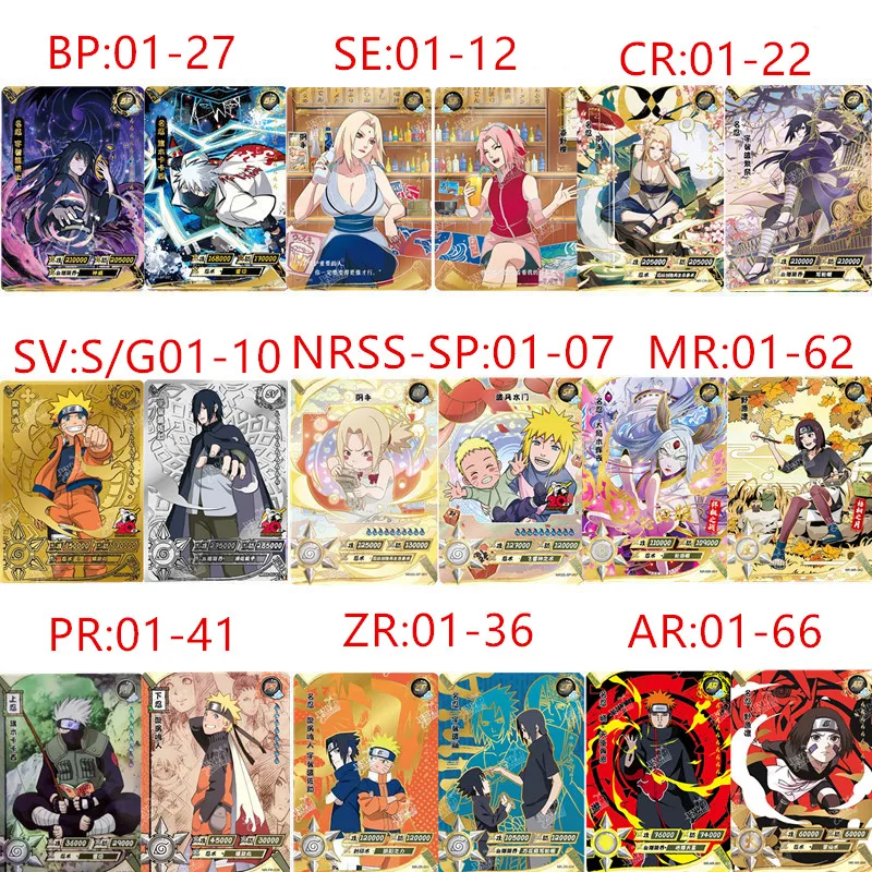 

KAYOU Naruto Card Full Set Rare SV BP SE GP CP SP CR MR PR SLR OR AR NR UR ZR Cards Uzumaki Naruto Anime Figure Collectible Card