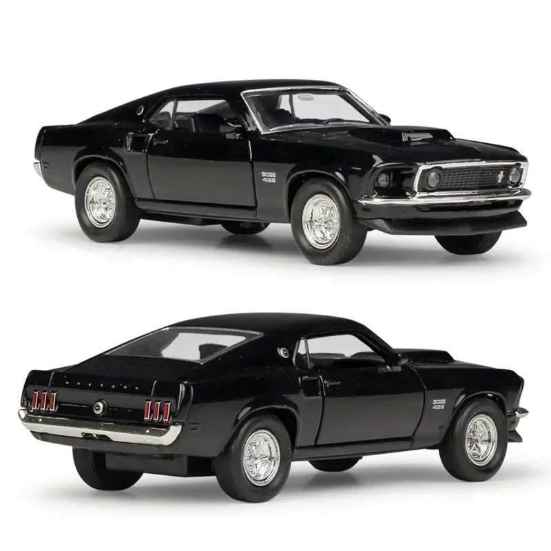 1/36 1969 Ford Mustang Boss 429 Toy Car Model Simulation Alloy Diecast Vehicle Miniature Pull Back Collection Children Gifts 4