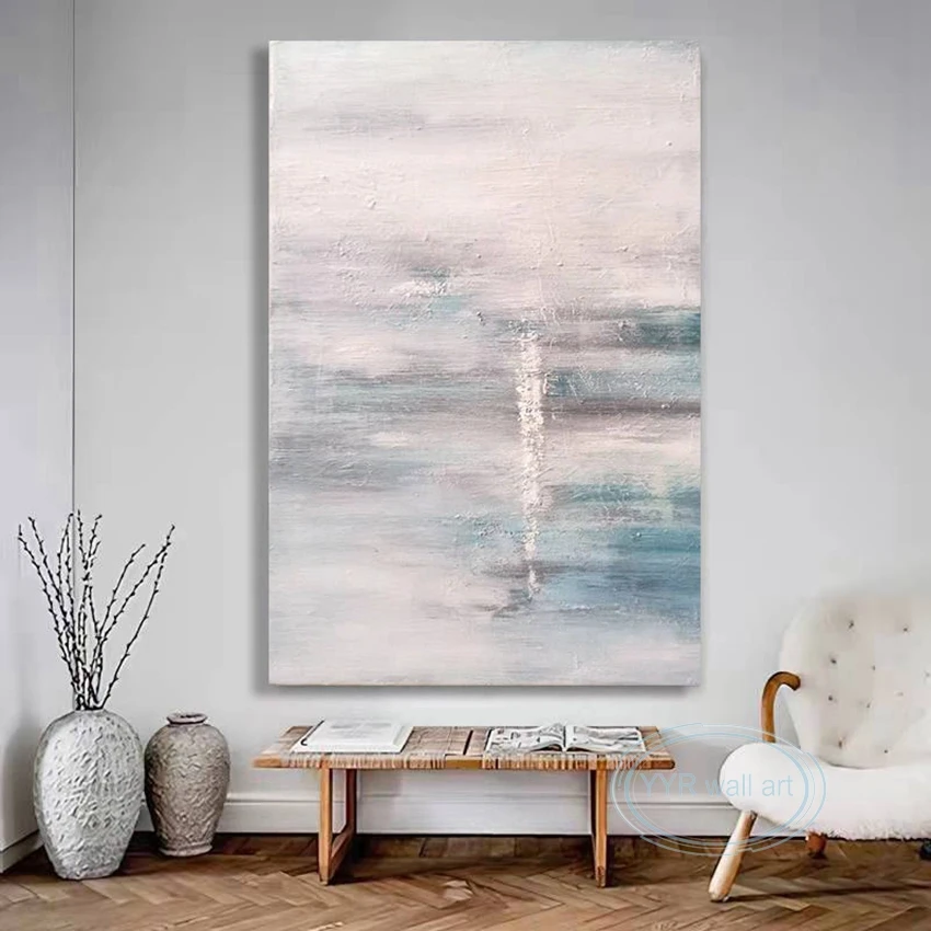 

Frameless Oil Painting Modern Handmade Abstract Art Canvas Hanging Poster Living Room Bedroom Porch Hotel Study Wall Decoration