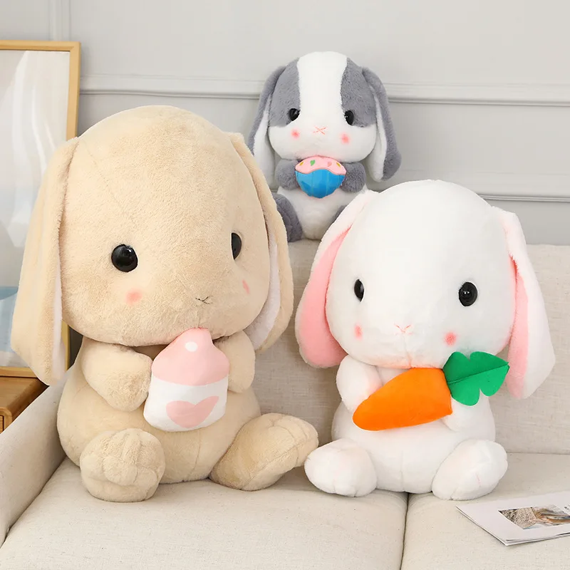 

1PC 22/32/43CM Cute Rabbit Plush Toy Lop Ears Bunny Stuffed Animal Plushie Kawaii Room Decor Soft Baby Sleep Doll Birthday Gift