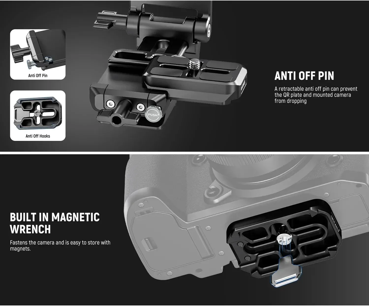 NEEWER PS015 Pro faltbare V-Mount-Batterieplatte mit Arca Quick Release-Grundplatte 10106370 – Detail 2